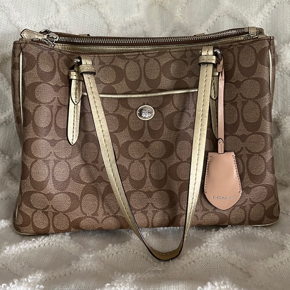 Coach Purse-Brown/Neutral